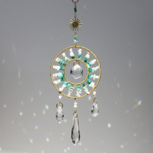 Łapacz słońca z amazonitem i kamieniem księżycowym