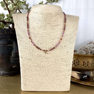 Amiya - Naszyjnik z rubinem i turmalinem