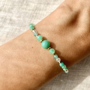 Bransoletka Adaya z chryzoprazem i awenturynem
