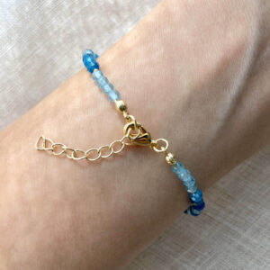 Bransoletka Eshani z apatytem i akwamarynem