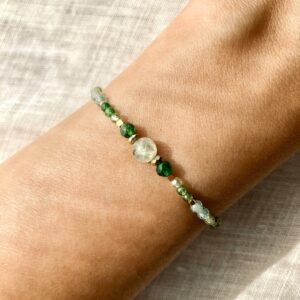 Bransoletka Gamya z diopsydem i kyanitem