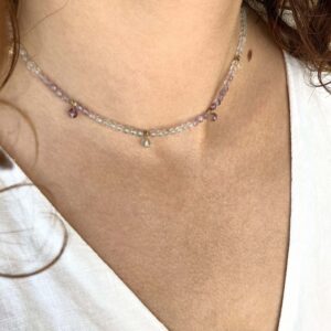 Naszyjnik Indrani z fluorytem