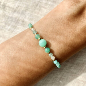 Bransoletka Malaika z chryzoprazem i awenturynem