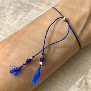 Bransoletka Sasi z pirytem i lapis lazuli