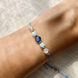 Bransoletka Yashita z akwamarynem i kyanitem