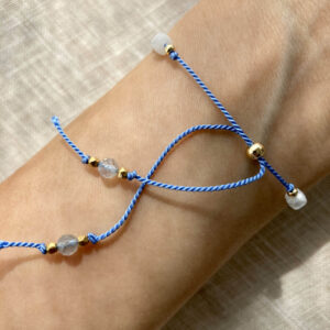 Bransoletka Yashita z akwamarynem i kyanitem