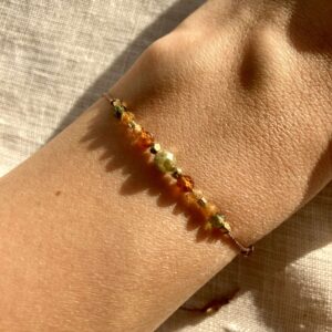 Bransoletka Ila 2 z turmalinem i spessartynem