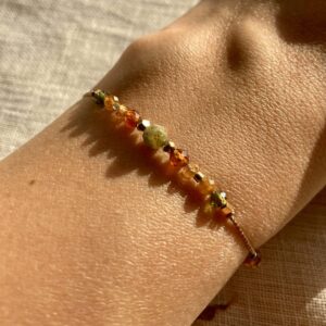 Bransoletka Ila 2 z turmalinem i spessartynem