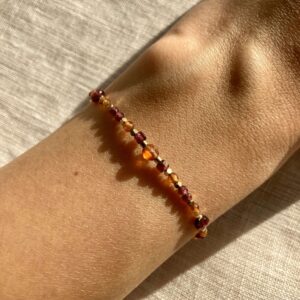 Bransoletka Agni z granatem i spessartynem