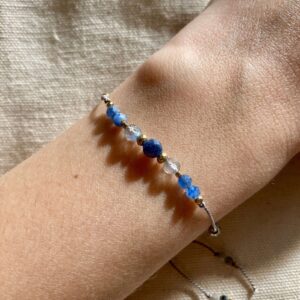 Bransoletka z kyanitem i labradorytem