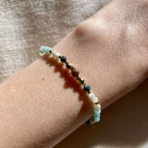 Bransoletka z chryzokolą i hematytem