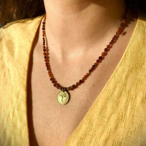 Naszyjnik Księżyc z granatem