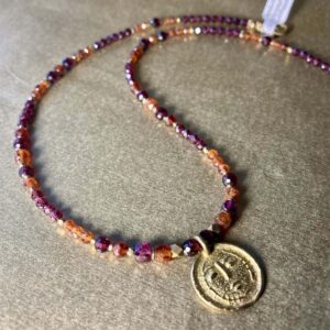 Naszyjnik Księżyc z granatem