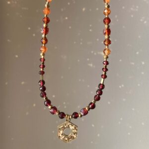 Kolorowy, gradientowy naszyjnik z kamieni naturalnych #2