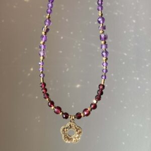 Kolorowy, gradientowy naszyjnik z kamieni naturalnych #4